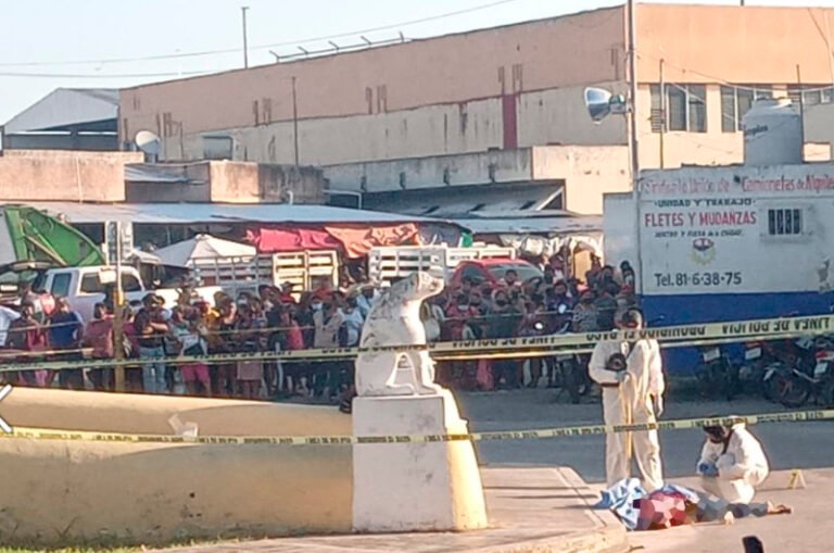 Mujer muere tras ser asesinada por su pareja en la Central de Abastos de San Francisco de Campeche